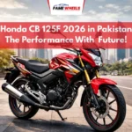Honda CB 125F 2026 in Pakistan, A stunning red and black motorcycle showcasing modern design.