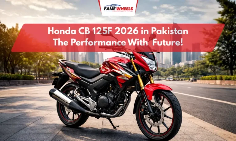 Honda CB 125F 2026 in Pakistan, A stunning red and black motorcycle showcasing modern design.