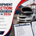 Pre-Shipment Inspection of imported car at port with inspection report and auction sheet