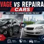 Salvage cars vs repairable cars in Pakistan showing severe and minor vehicle damage
