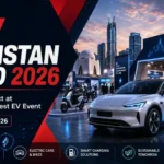 EV Pakistan Expo 2026 in Karachi showcasing electric cars, bikes, and charging technology