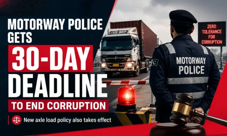 Motorway Police 30-day deadline to end corruption in Pakistan