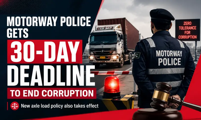 Motorway Police 30-day deadline to end corruption in Pakistan
