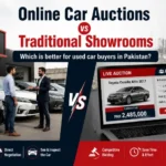 Online car auctions in Pakistan vs traditional showrooms comparison for used car buyers