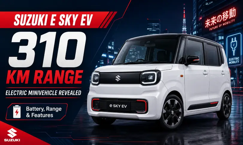 Suzuki e Sky EV electric minivehicle revealed with 310 km range, battery, range and features