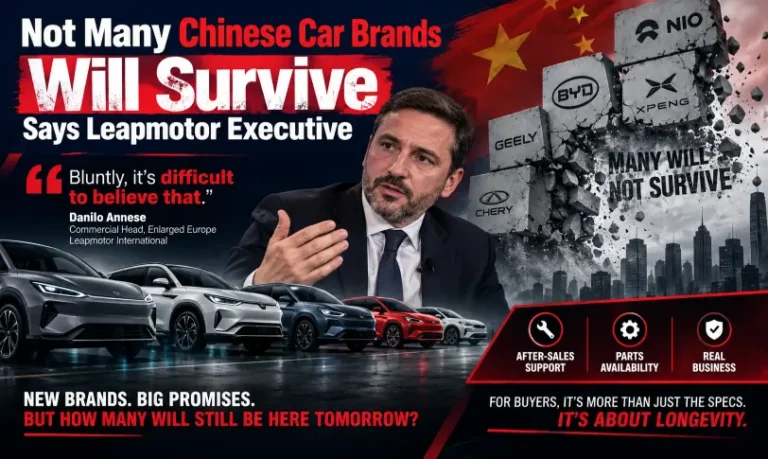 Chinese car brands face survival concerns as Leapmotor executive warns many may not survive long term