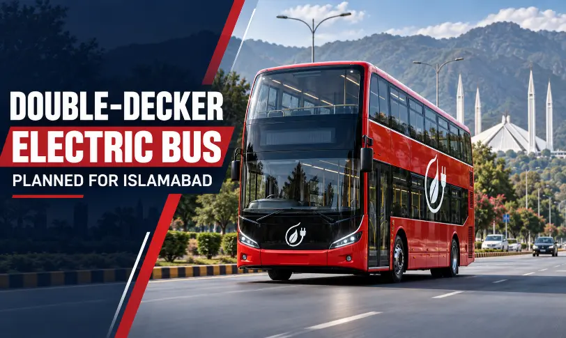 Red double-decker electric bus planned for Islamabad