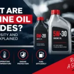 Engine oil grades explained with SAE viscosity examples like 5W-30 and 0W-20 for vehicle maintenance