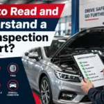 How to read and understand a car inspection report with vehicle condition checks for engine, brakes, tyres and suspension