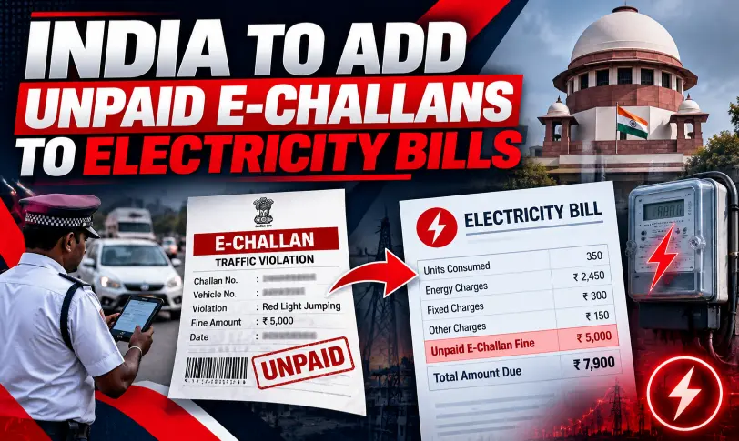 Unpaid e-challans in India may be added to electricity bills