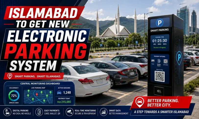 Islamabad electronic parking system with smart parking technology, digital monitoring, and automated payment solutions