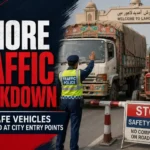 Lahore Traffic Crackdown as traffic police stop unsafe vehicles at city entry points