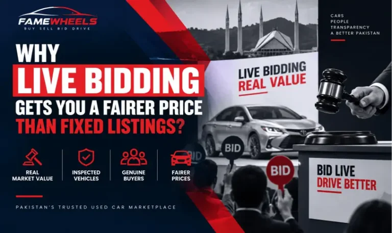 Live Bidding in Pakistan offering fairer used car prices than fixed listings