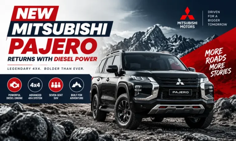 New Mitsubishi Pajero 4x4 SUV returning with diesel engine power and off-road capability