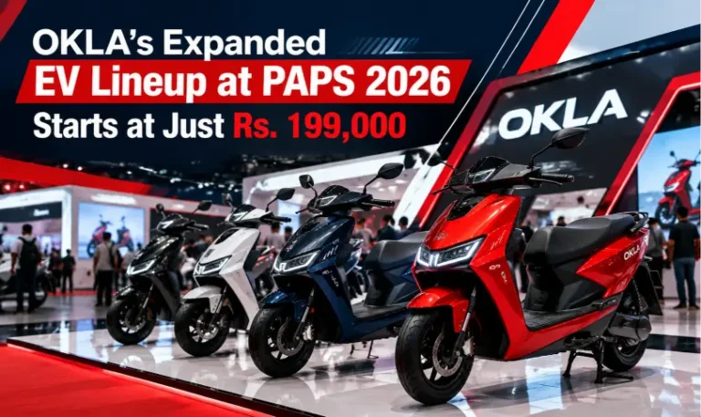 OKLA EV Scooters lineup at PAPS 2026 starting from Rs. 199,000