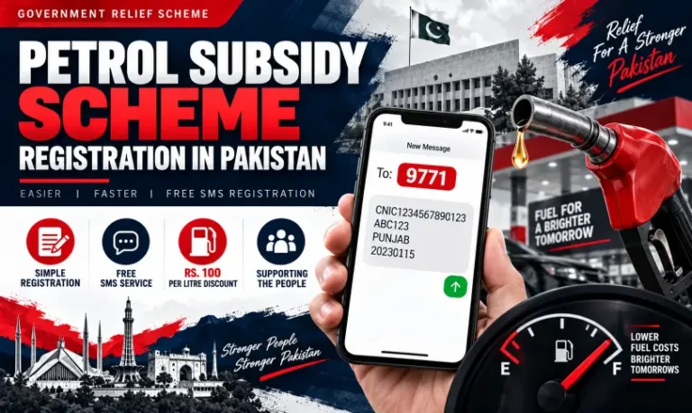 Petrol Subsidy Scheme registration in Pakistan through free SMS service