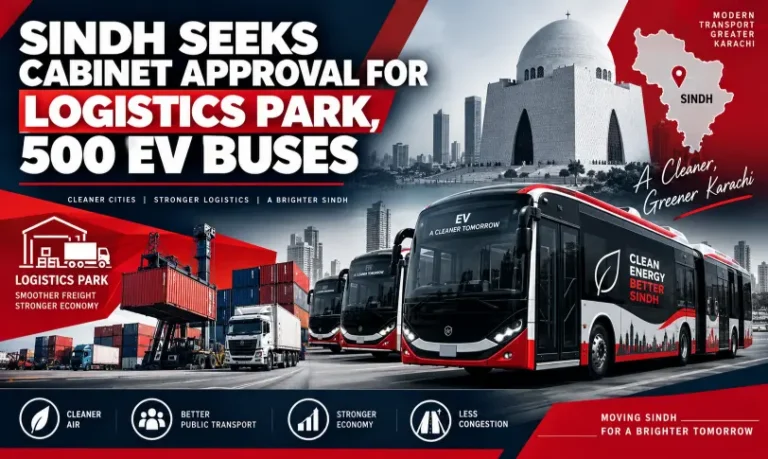 Sindh 500 EV buses and logistics park for Karachi transport