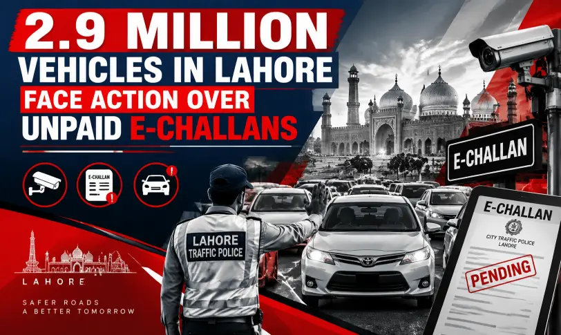 2.9 million vehicles in Lahore face action over unpaid e-challans